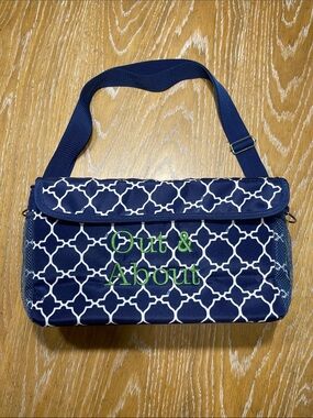 Initials Inc. Out & About Insulated Shoulder Bag Navy and White Unisex US OS